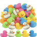 50 stk Fargerike gummiender Toy Duckies for barn og småbarn